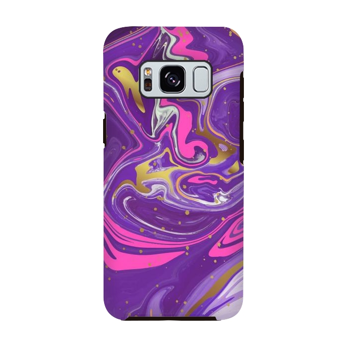 Galaxy S8 StrongFit Liquid Marble Purple COLORS by ArtsCase