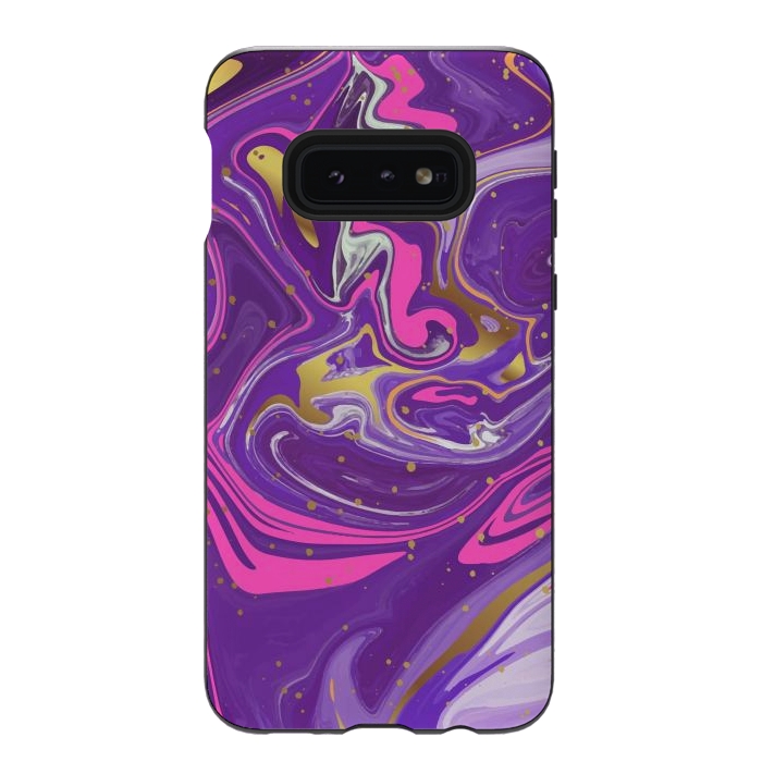 Galaxy S10e StrongFit Liquid Marble Purple COLORS by ArtsCase