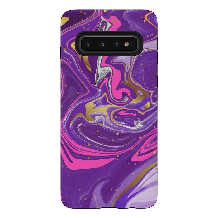 Galaxy S10 StrongFit Liquid Marble Purple COLORS by ArtsCase