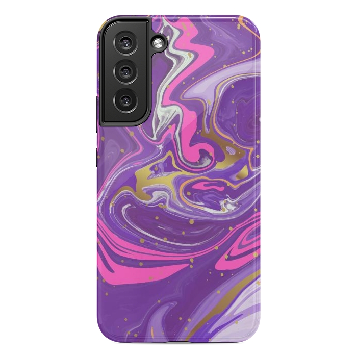 Galaxy S22 plus StrongFit Liquid Marble Purple COLORS by ArtsCase