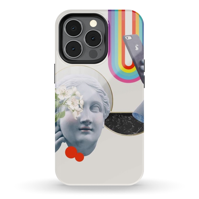 iPhone 13 pro StrongFit Greek Goddess Rainbow Selfie by Pear iPhone by Uma Prabhakar Gokhale
