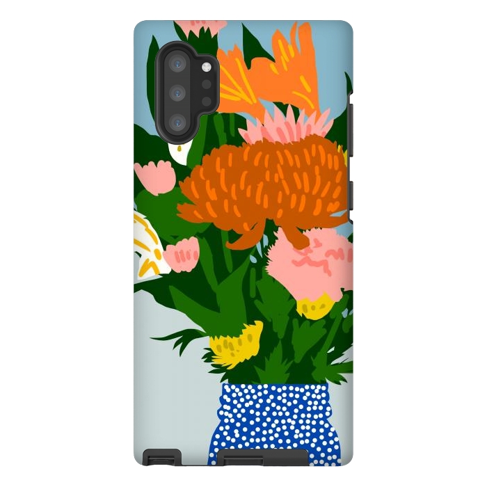 Galaxy Note 10 plus StrongFit Potted Happiness | Flower Pot Botanical Floral Still Life | Eclectic Plants Modern Bohemian Décor by Uma Prabhakar Gokhale
