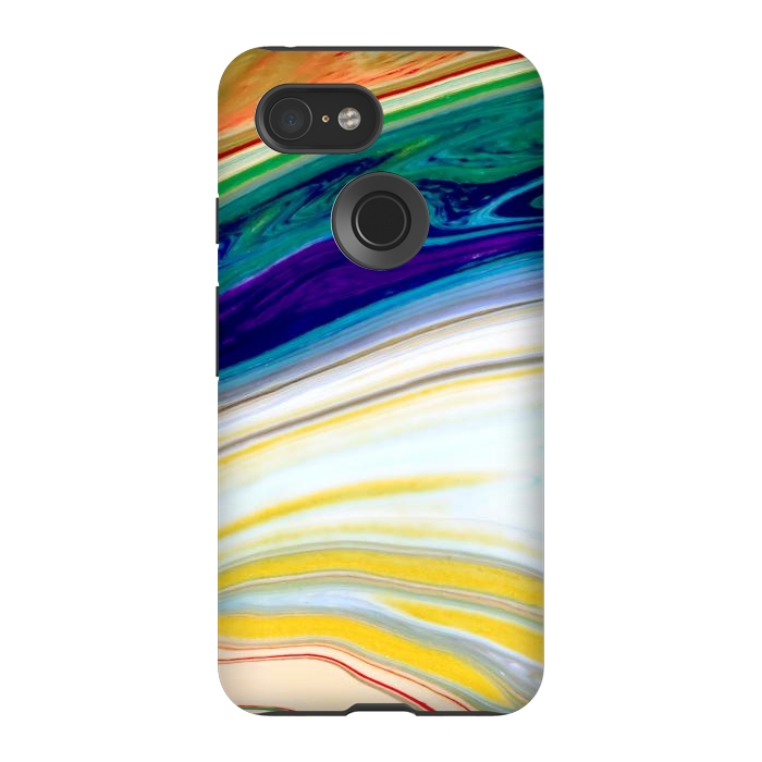 Pixel 3 StrongFit Abstract Marble Background Creative Contemporary Liquid Design by ArtsCase