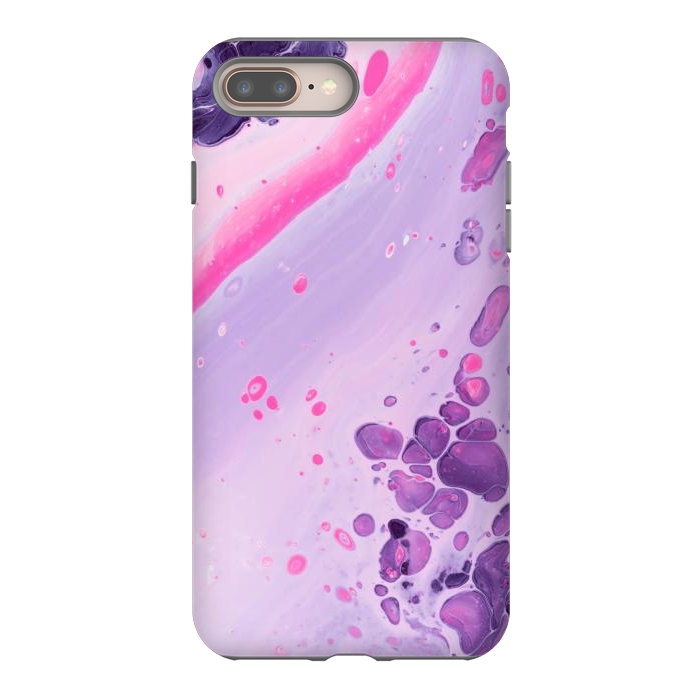 iPhone 8 plus StrongFit Pink and Purple Waves by ArtsCase
