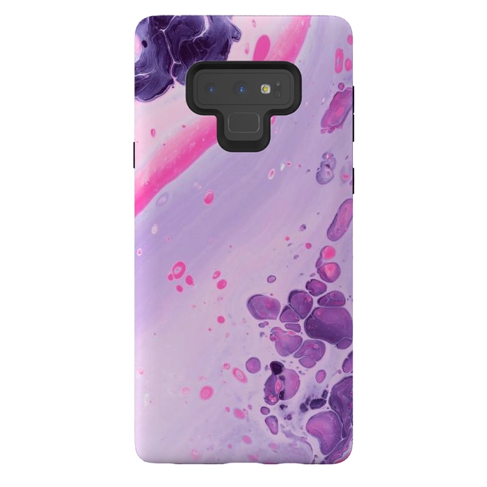 Galaxy Note 9 StrongFit Pink and Purple Waves by ArtsCase