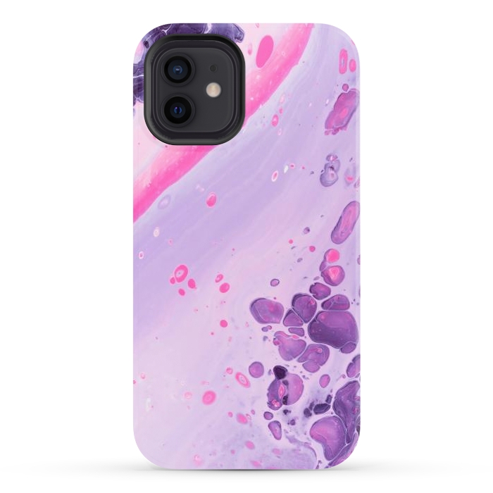 iPhone 12 StrongFit Pink and Purple Waves by ArtsCase