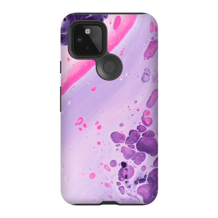 Pixel 5 StrongFit Pink and Purple Waves by ArtsCase
