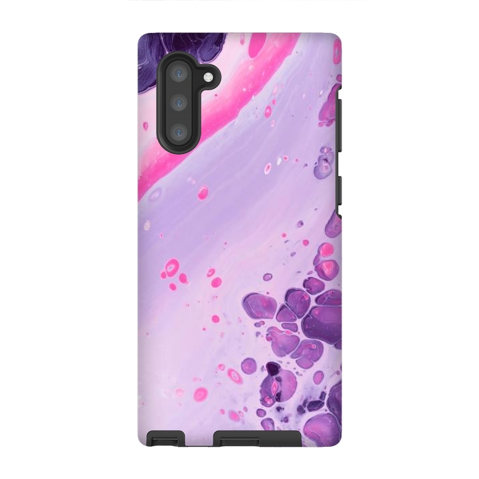Galaxy Note 10 StrongFit Pink and Purple Waves by ArtsCase