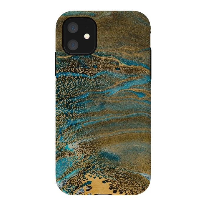 iPhone 11 StrongFit Aquamarine Waves by ArtsCase