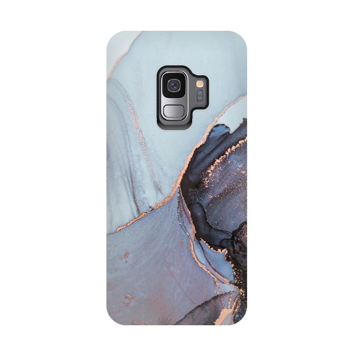 Galaxy S9 StrongFit Gray and Gold Paints by ArtsCase