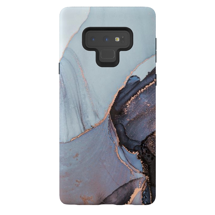 Galaxy Note 9 StrongFit Gray and Gold Paints by ArtsCase