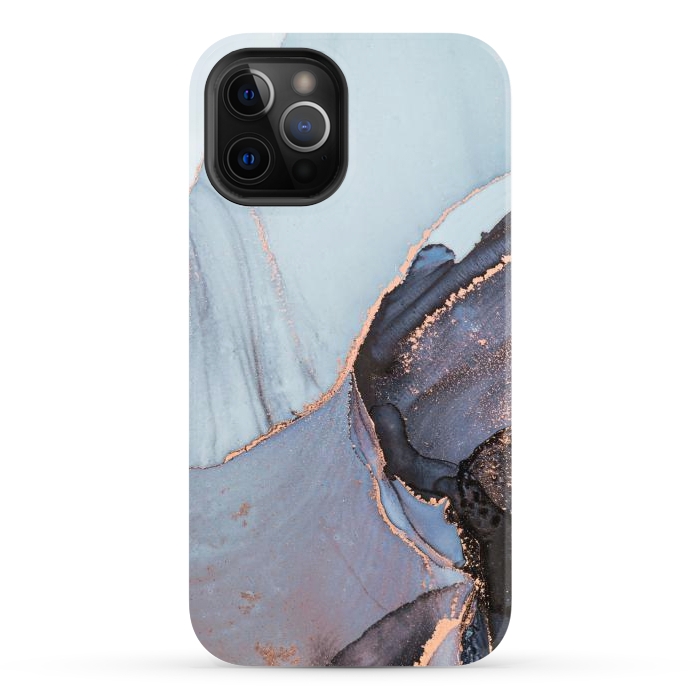iPhone 12 Pro Max StrongFit Gray and Gold Paints by ArtsCase