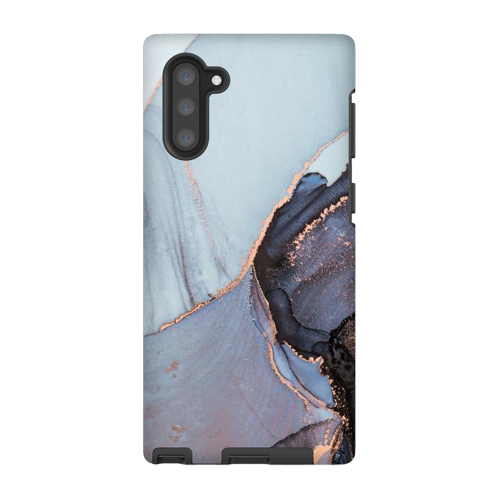 Galaxy Note 10 StrongFit Gray and Gold Paints by ArtsCase