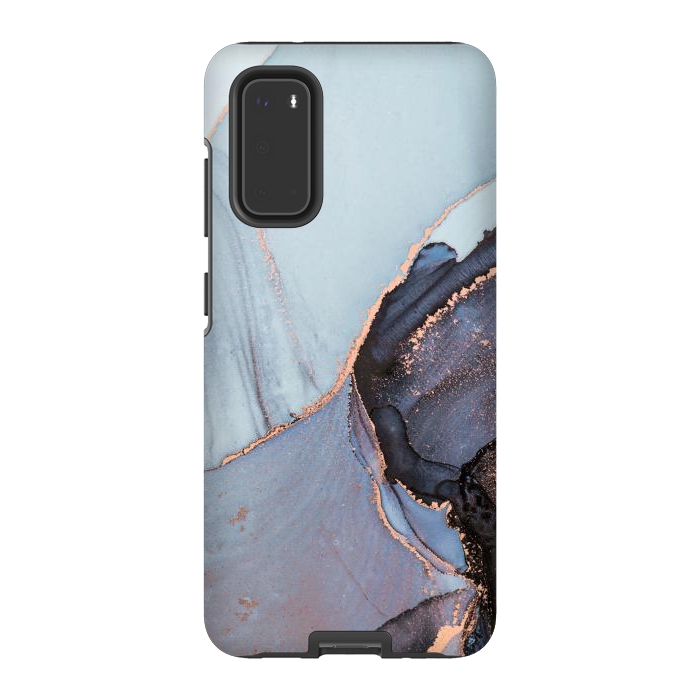 Galaxy S20 StrongFit Gray and Gold Paints by ArtsCase