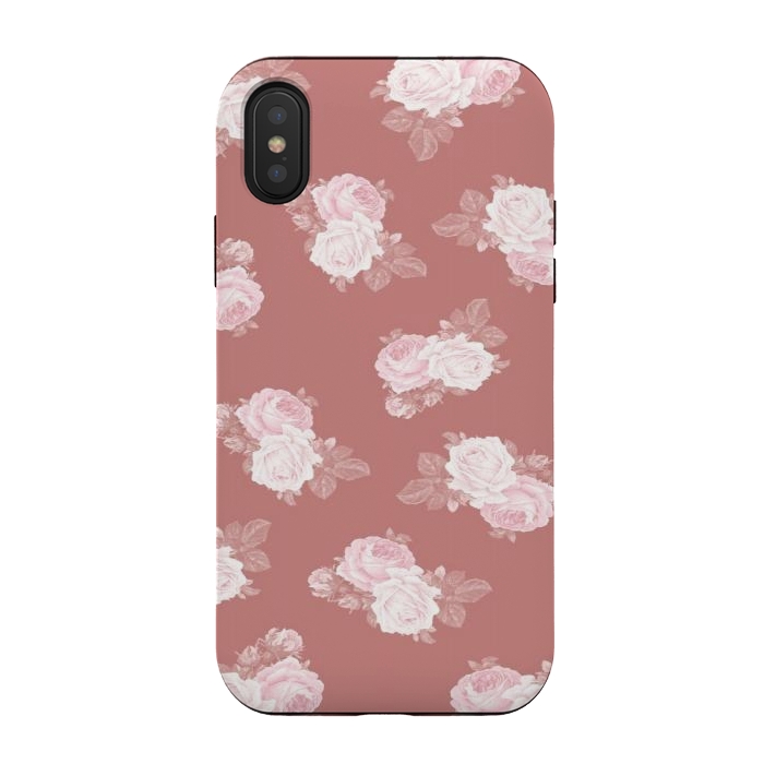 iPhone Xs / X StrongFit Pink Floral by CAS