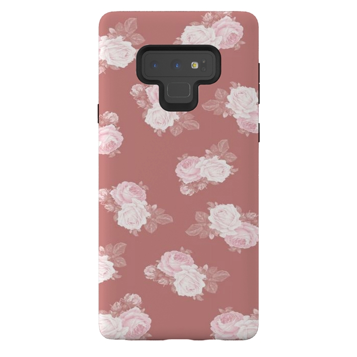 Galaxy Note 9 StrongFit Pink Floral by CAS