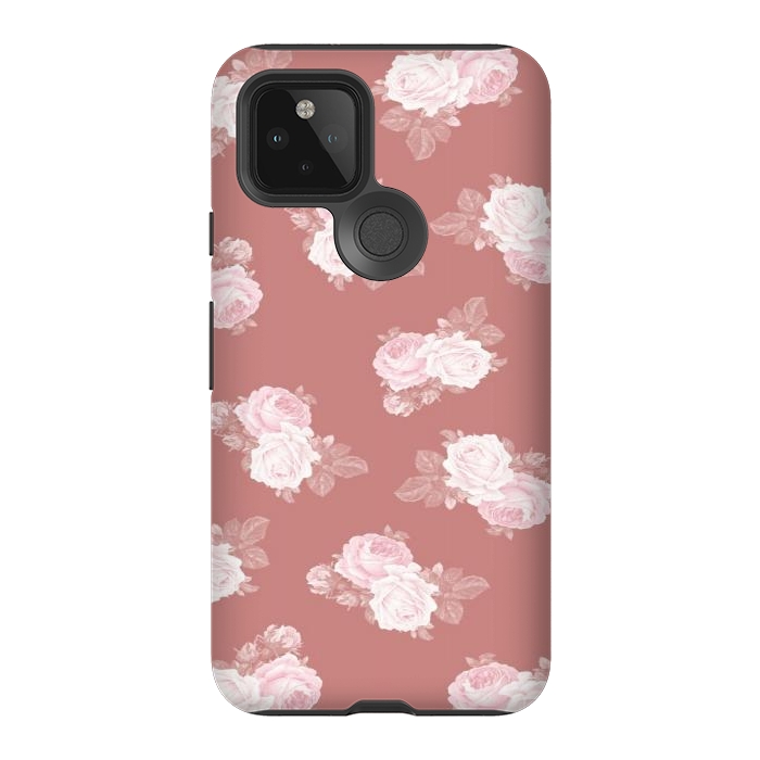 Pixel 5 StrongFit Pink Floral by CAS