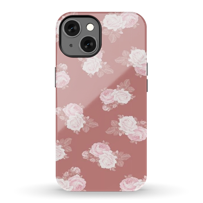 iPhone 13 StrongFit Pink Floral by CAS