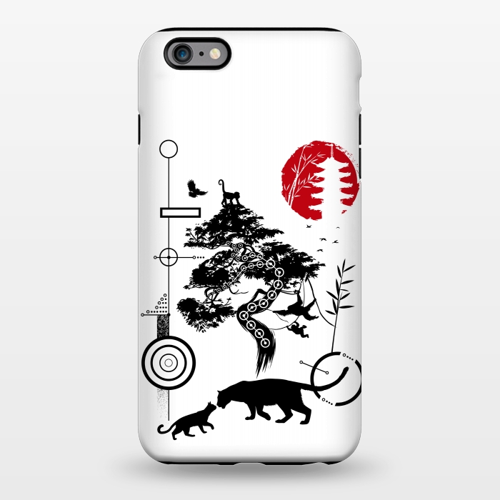 iPhone 6/6s plus StrongFit Geometric circles feline nature by Alberto