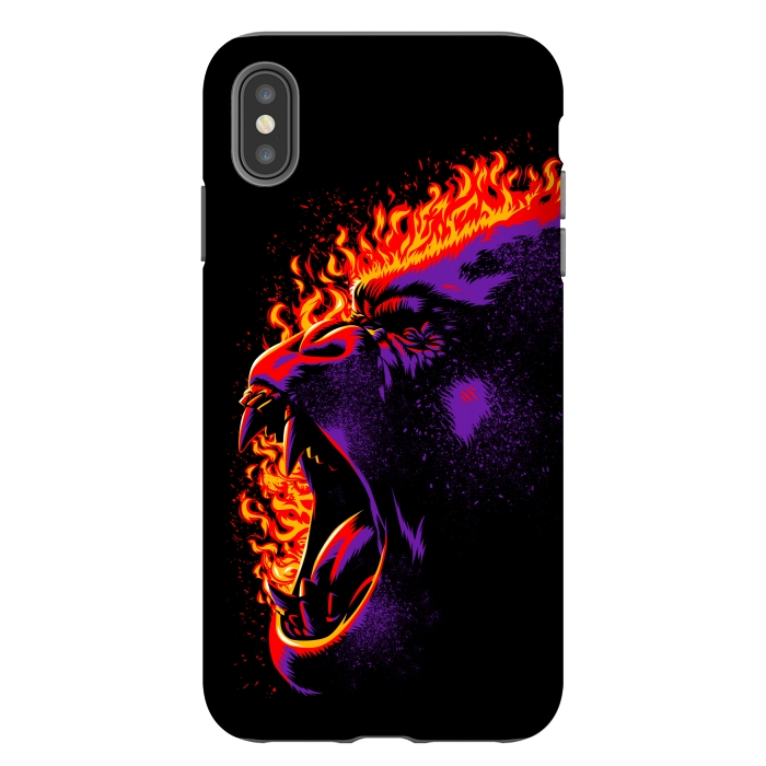 iPhone Xs Max StrongFit Gorilla on fire by Alberto