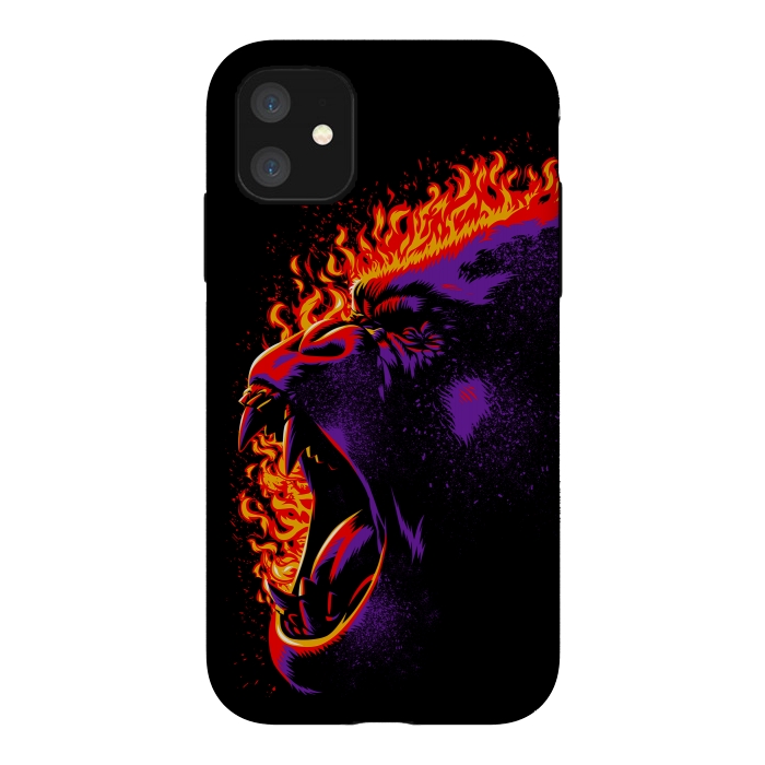 iPhone 11 StrongFit Gorilla on fire by Alberto