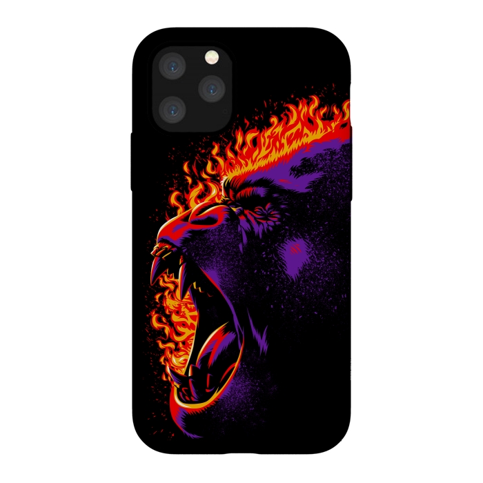 iPhone 11 Pro StrongFit Gorilla on fire by Alberto