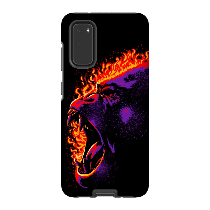 Galaxy S20 StrongFit Gorilla on fire by Alberto
