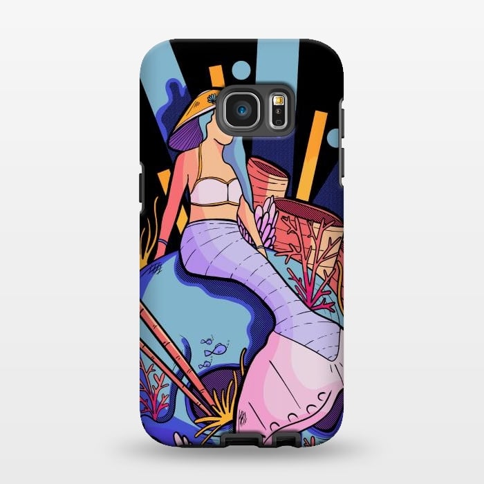 Galaxy S7 EDGE StrongFit The skull and the mermaid by Steve Wade (Swade)