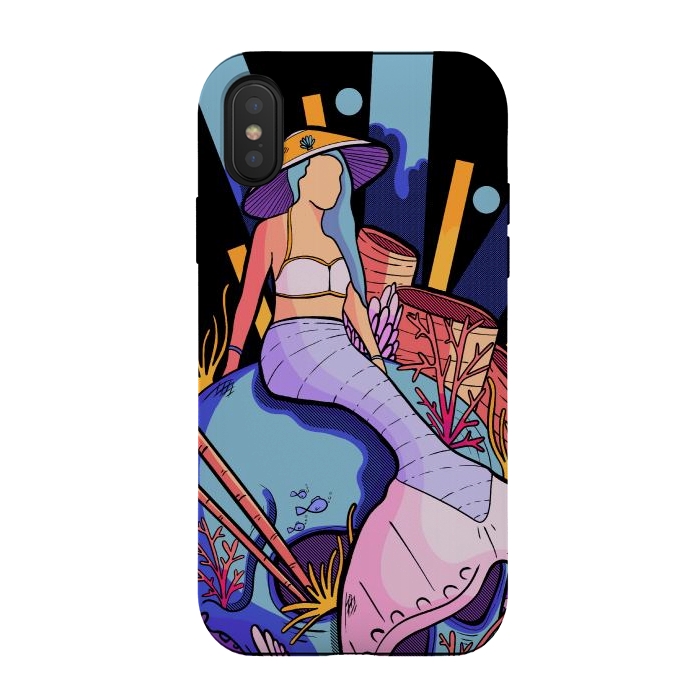 iPhone Xs / X StrongFit The skull and the mermaid by Steve Wade (Swade)