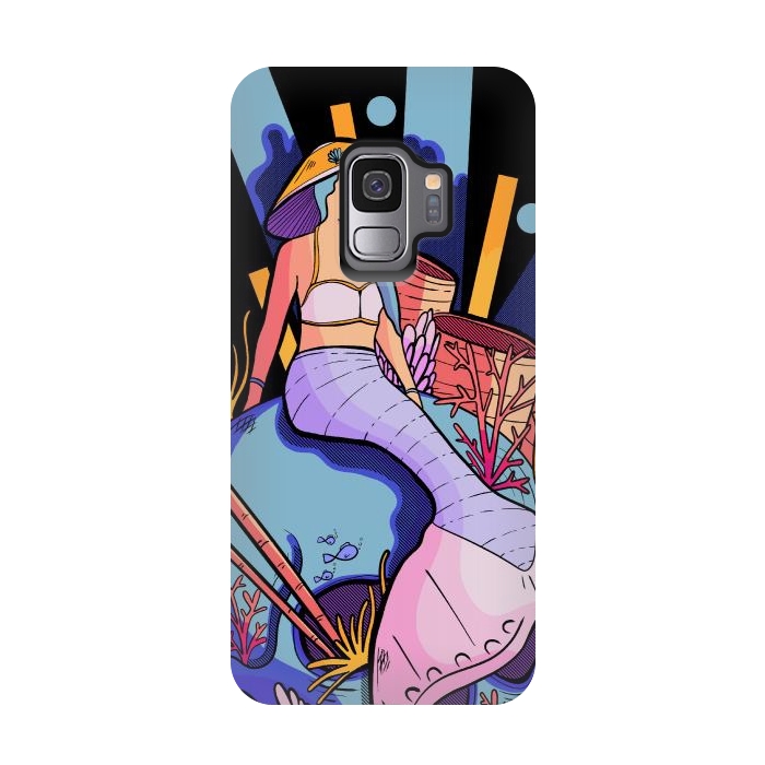Galaxy S9 StrongFit The skull and the mermaid by Steve Wade (Swade)