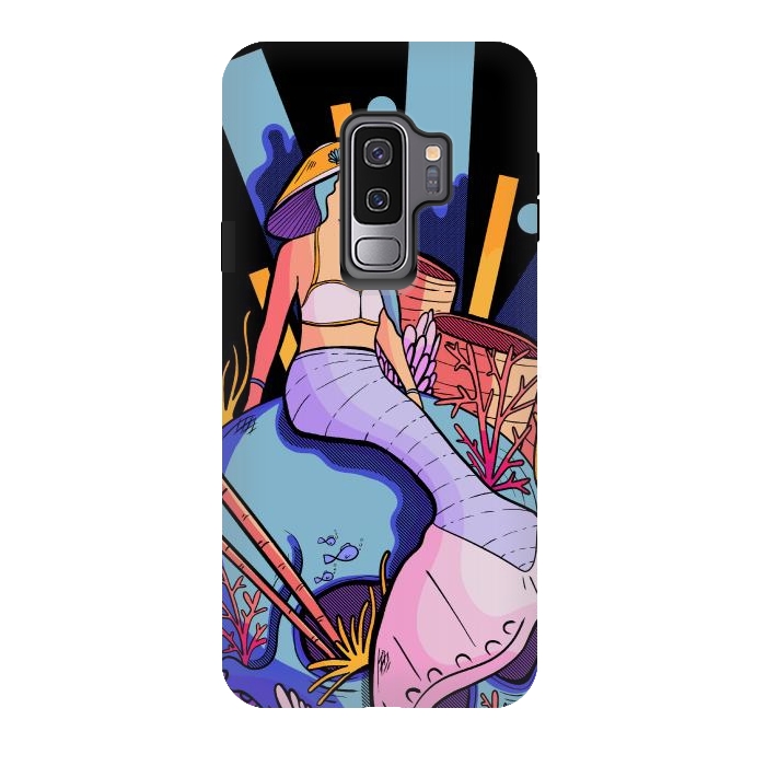 Galaxy S9 plus StrongFit The skull and the mermaid by Steve Wade (Swade)