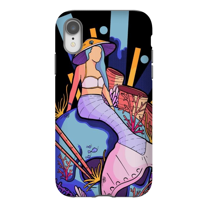 iPhone Xr StrongFit The skull and the mermaid by Steve Wade (Swade)