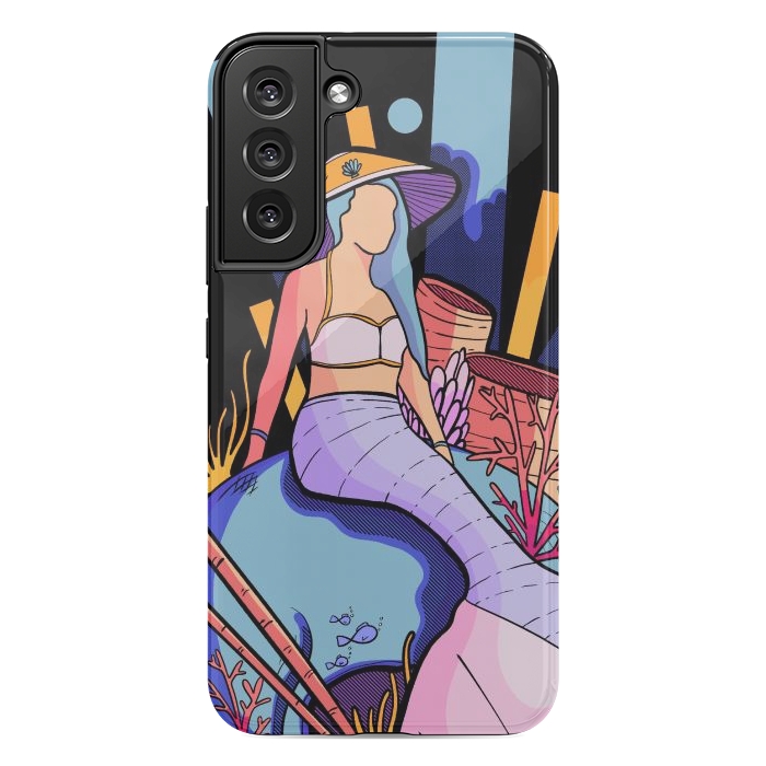 Galaxy S22 plus StrongFit The skull and the mermaid by Steve Wade (Swade)