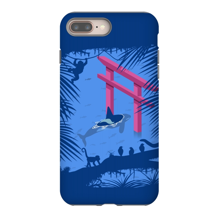 iPhone 7 plus StrongFit Whale under Japanese Torii by Alberto