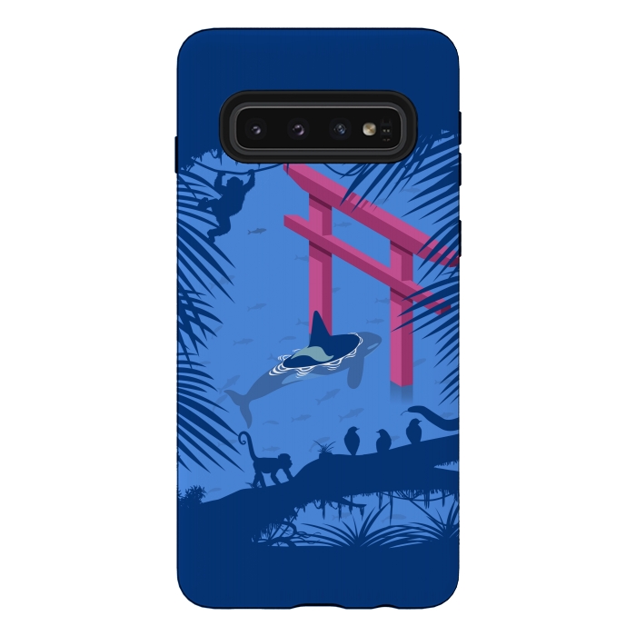Galaxy S10 StrongFit Whale under Japanese Torii by Alberto