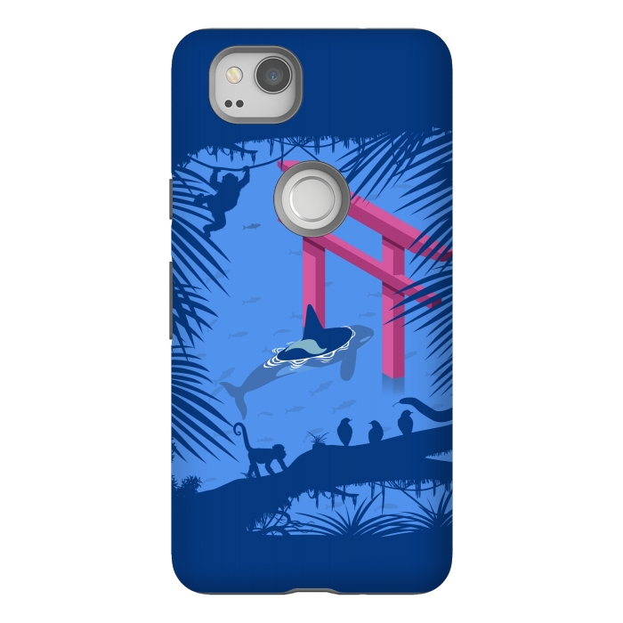 Pixel 2 StrongFit Whale under Japanese Torii by Alberto