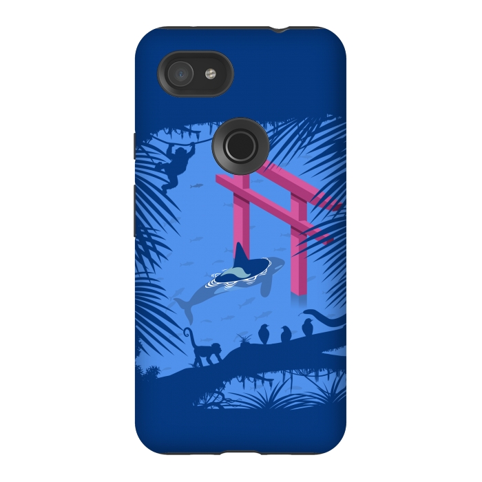 Pixel 3AXL StrongFit Whale under Japanese Torii by Alberto