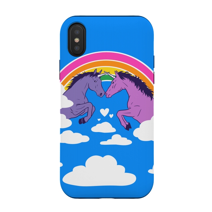 iPhone Xs / X StrongFit Duel of unicorns by Alberto