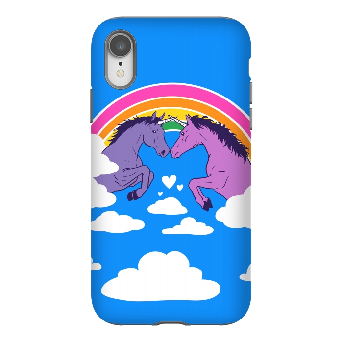 iPhone Xr StrongFit Duel of unicorns by Alberto