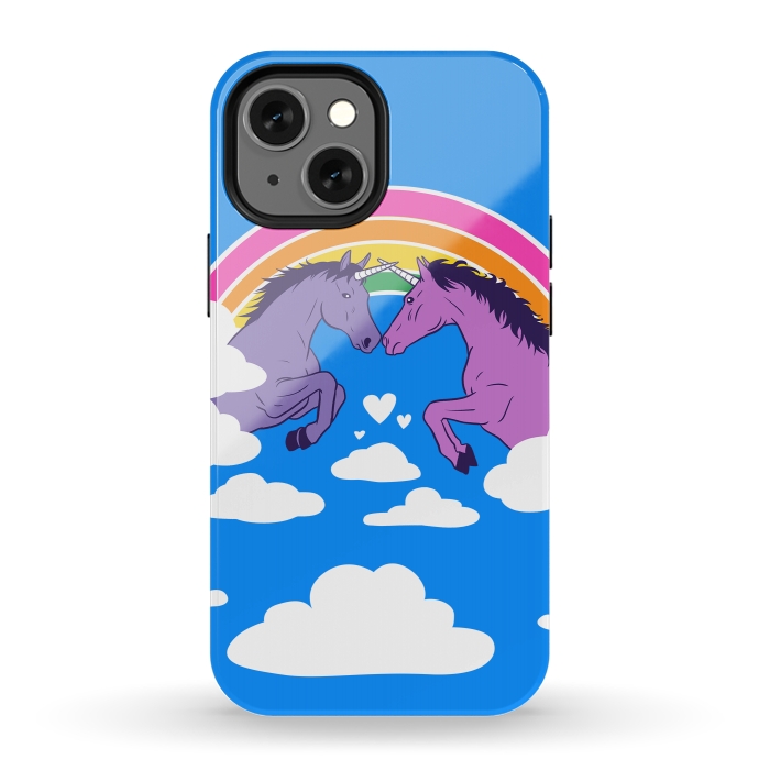 iPhone 12 mini StrongFit Duel of unicorns by Alberto
