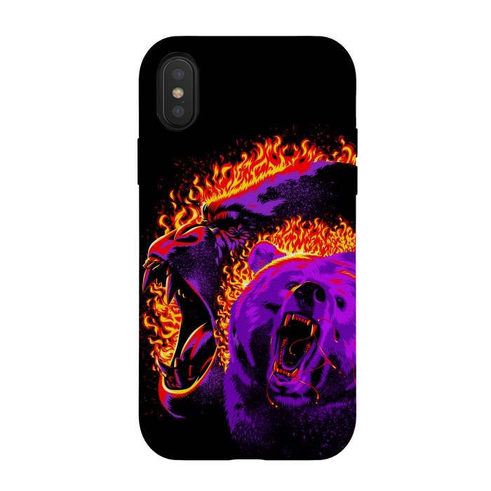 iPhone Xs / X StrongFit Gorilla and bear from hell by Alberto