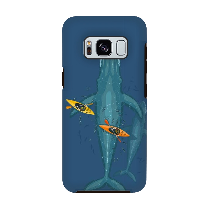 Galaxy S8 StrongFit Canoes on whale family by Alberto