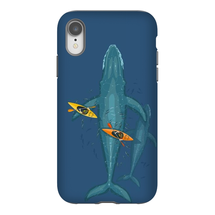 iPhone Xr StrongFit Canoes on whale family by Alberto