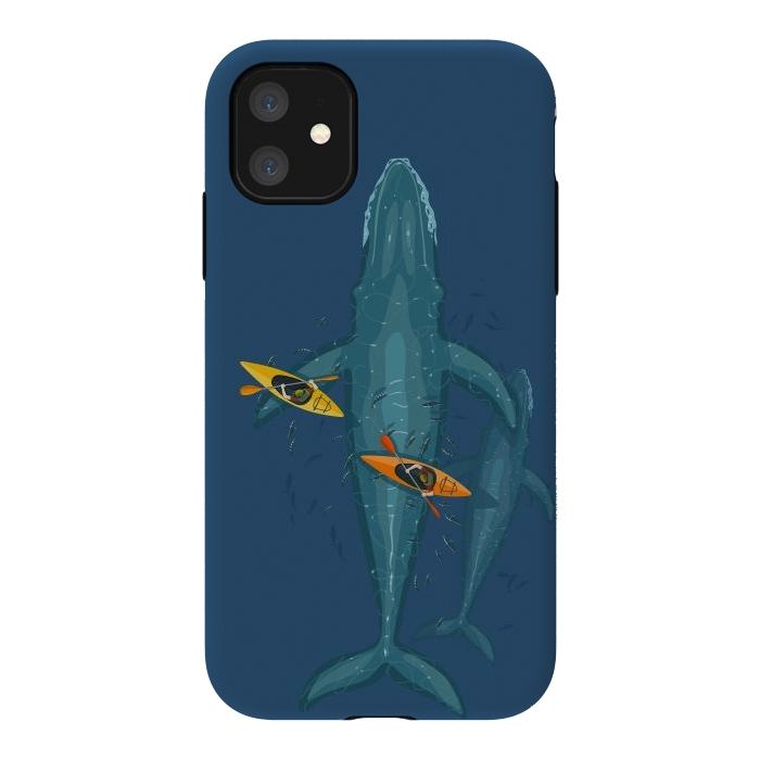 iPhone 11 StrongFit Canoes on whale family by Alberto