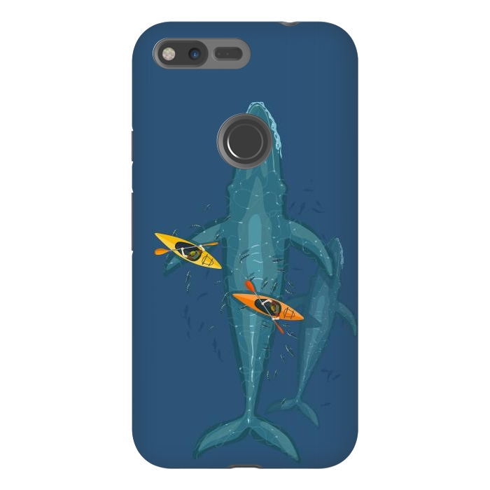 Pixel XL StrongFit Canoes on whale family by Alberto