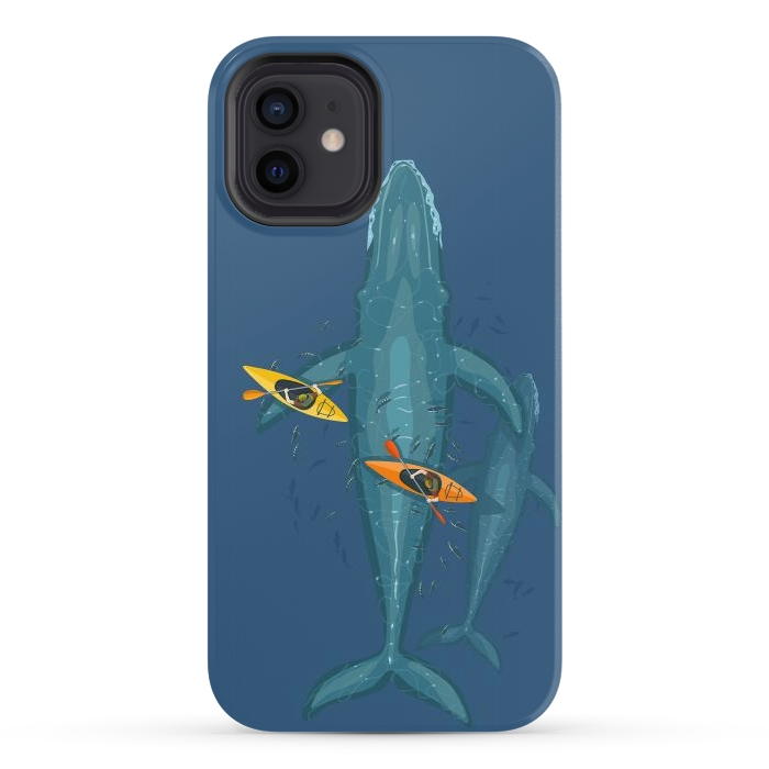 iPhone 12 StrongFit Canoes on whale family by Alberto