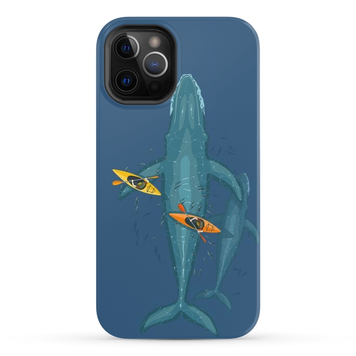 iPhone 12 Pro StrongFit Canoes on whale family by Alberto