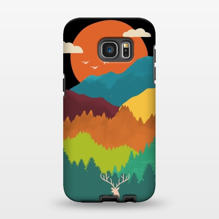 Galaxy S7 EDGE StrongFit Mountains Layers by Coffee Man