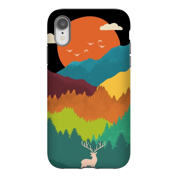 iPhone Xr StrongFit Mountains Layers by Coffee Man