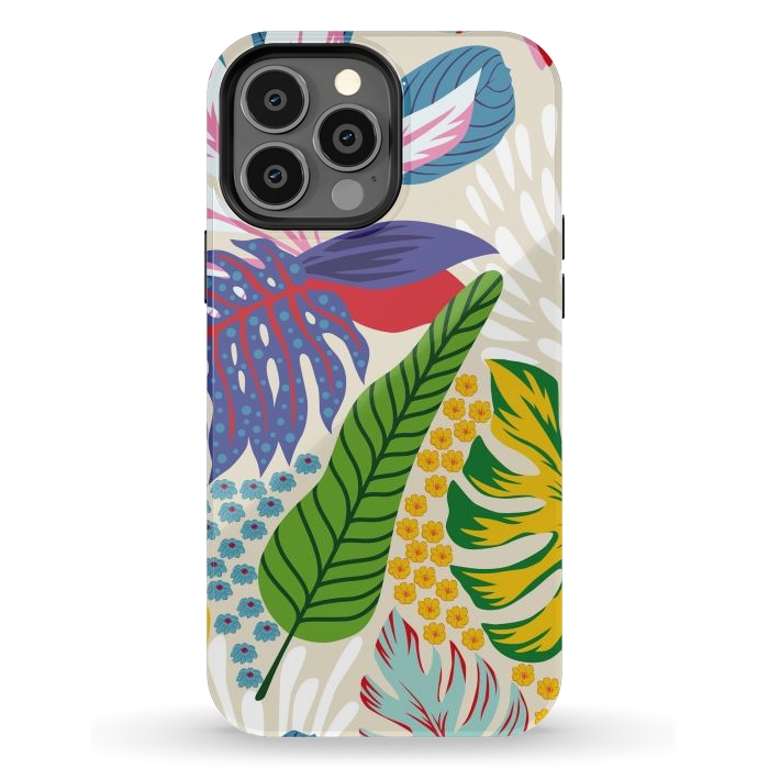 iPhone 13 Pro Max StrongFit Abstract Color Tropical Leaves by ArtsCase